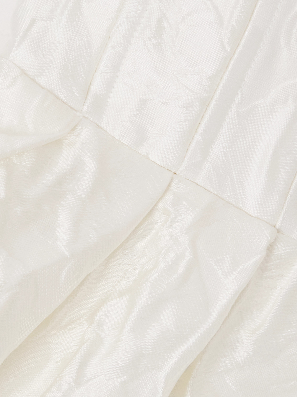 Vanilla Dreams Pleated Cloqué Mini Dress - Ivory