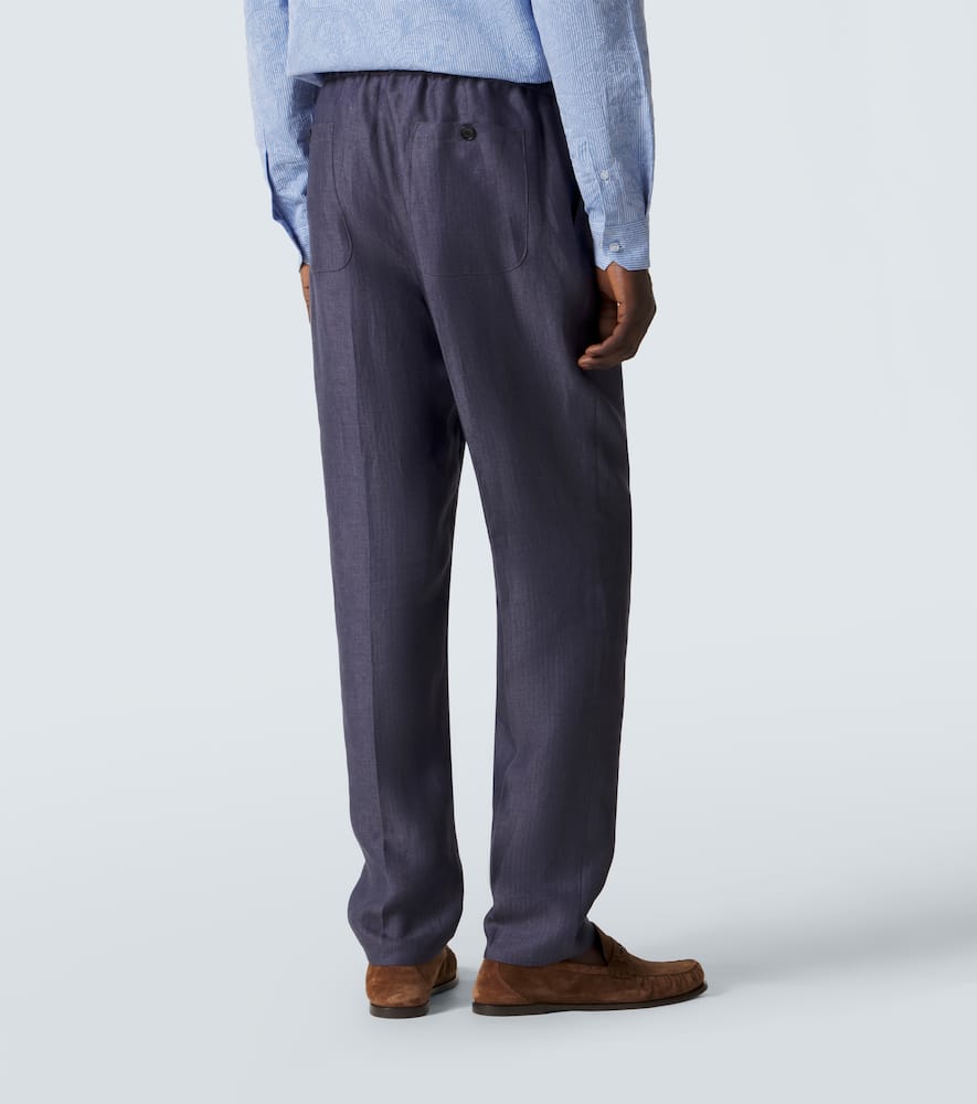 Linen slim pants