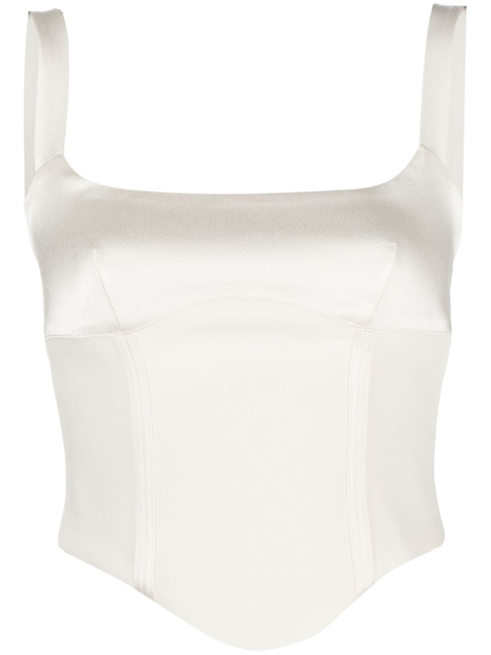 Crush corset-style tank top - Neutrals