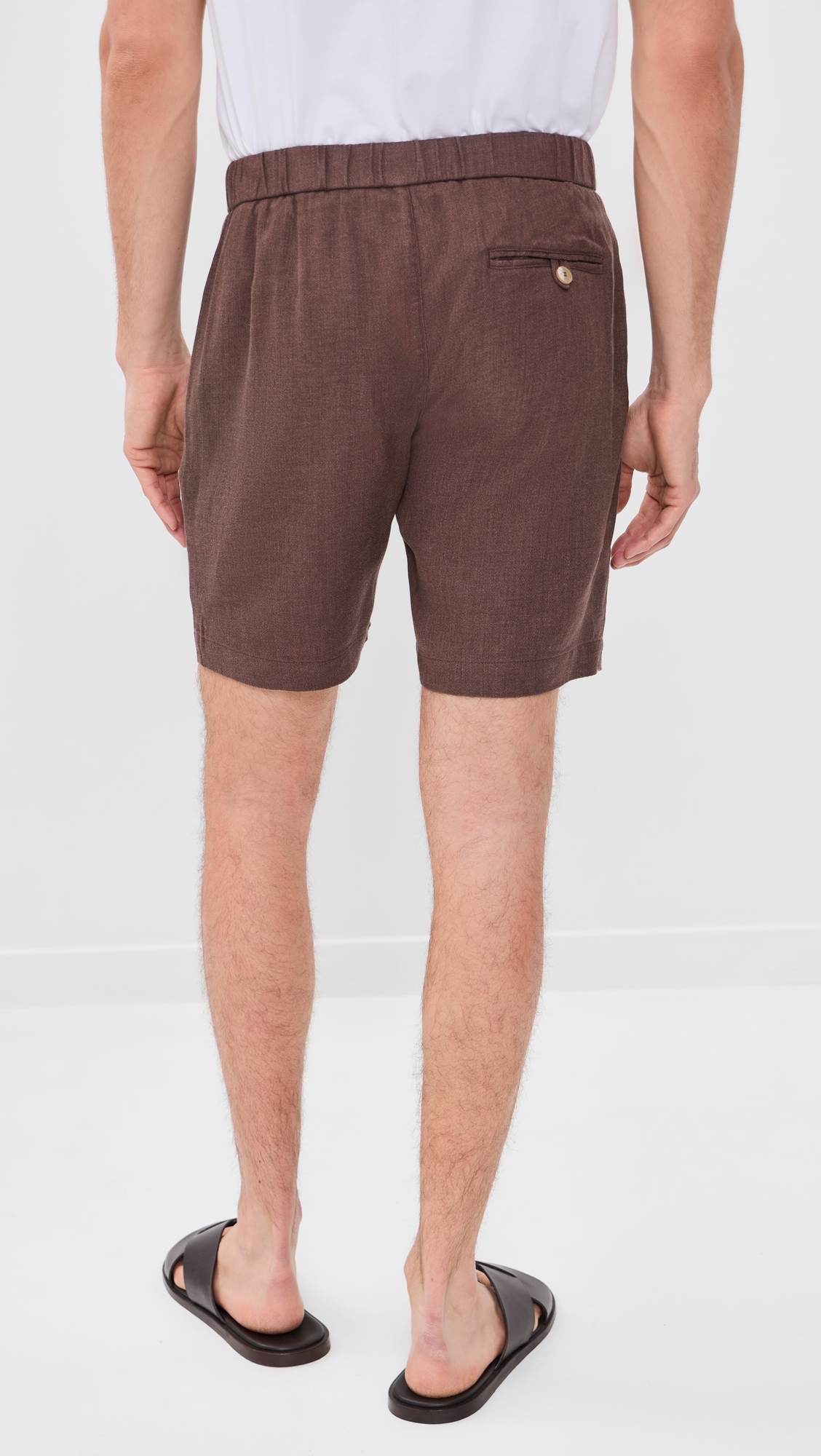 Felipe Linen Shorts Brown