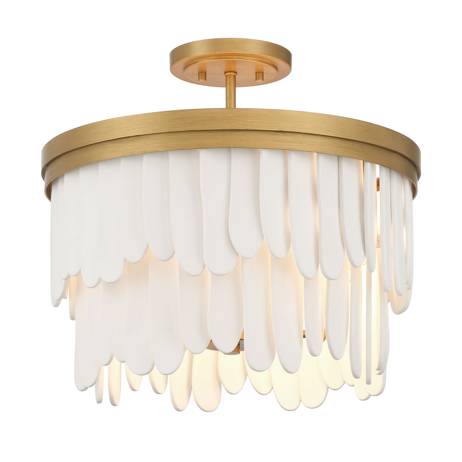 Painted Legacy Brass Semi Flush Mount from the Briscade Collection