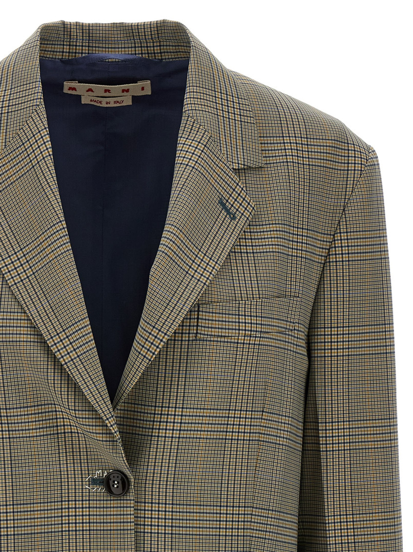 Marni - Prince Of Wales Blazer Blazer And Suits Multicolor