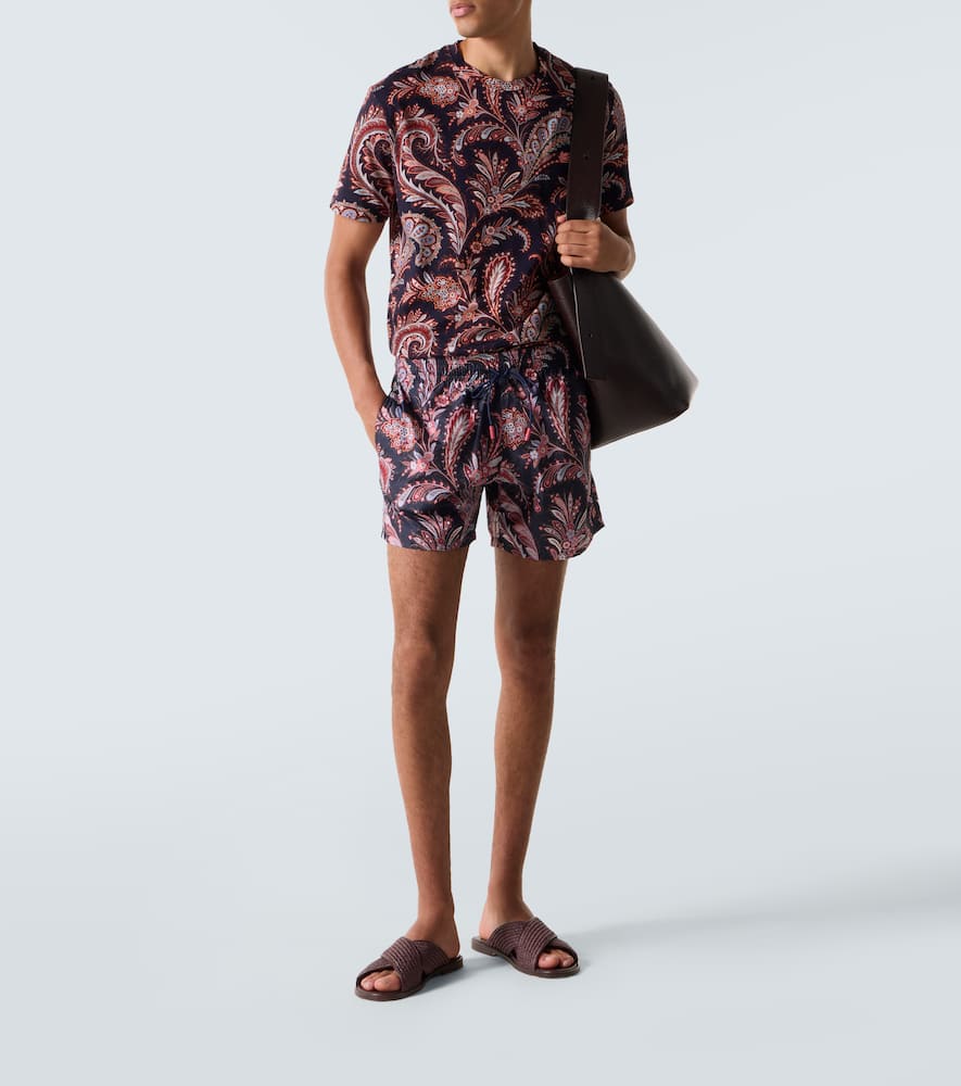 Paisley cotton jersey T-shirt