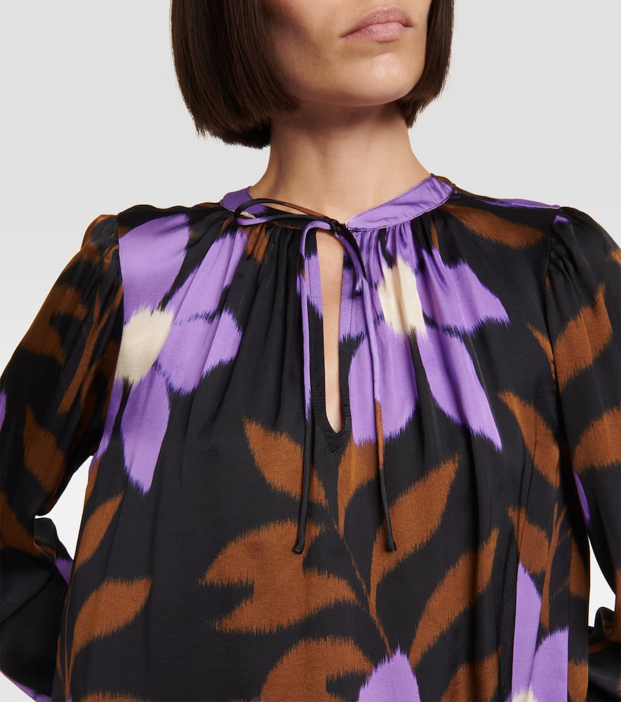 Isa printed satin top