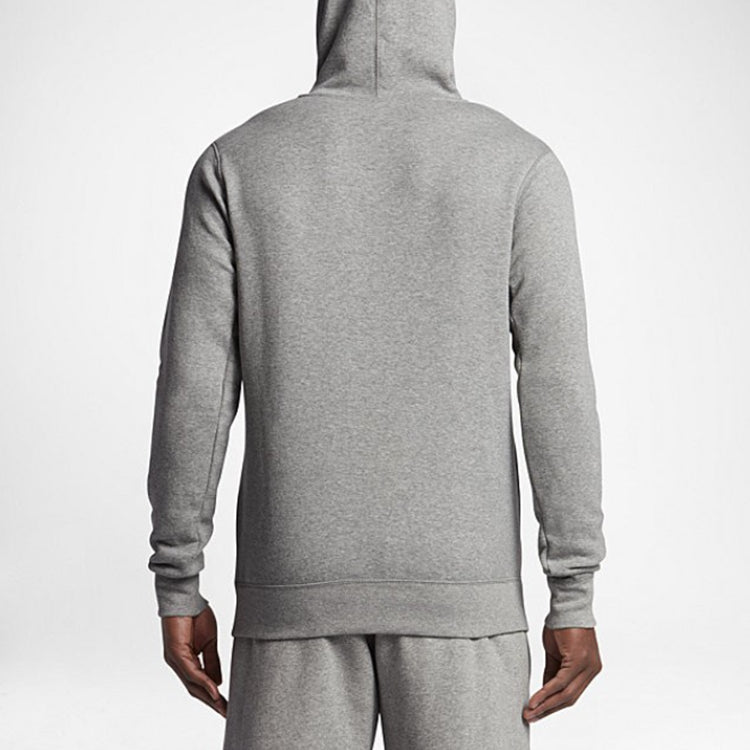 Knit logo Fleece Lined hooded Pullover Hoodie Asia Sizing 'Grey'