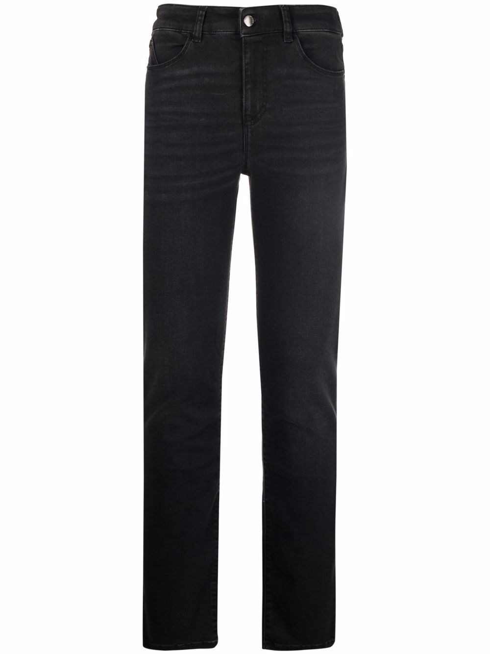 Logo-patch skinny trousers - Black