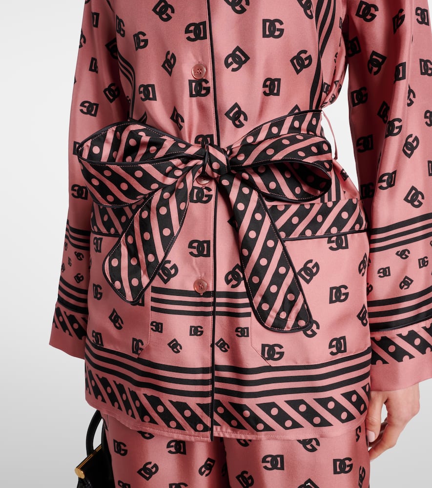 Dolce & Gabbana DG silk satin shirt