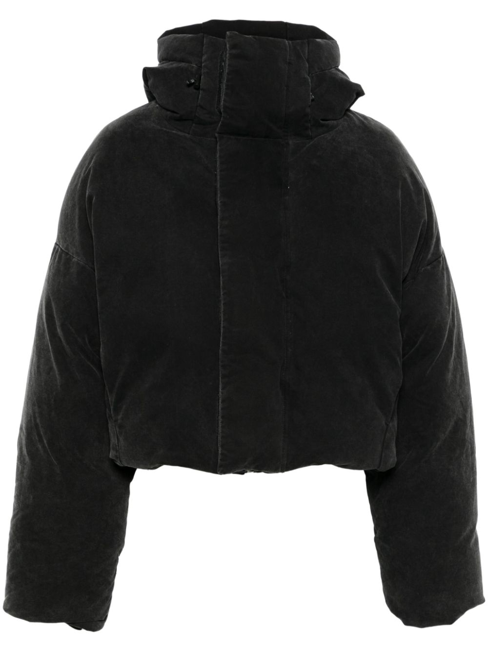 Hooded puffer jacket - Black