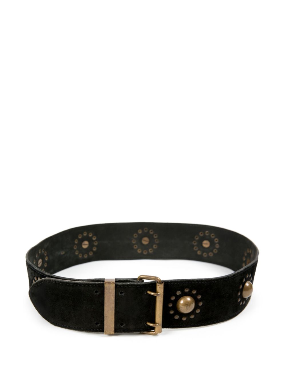 1990s suede belt - Black