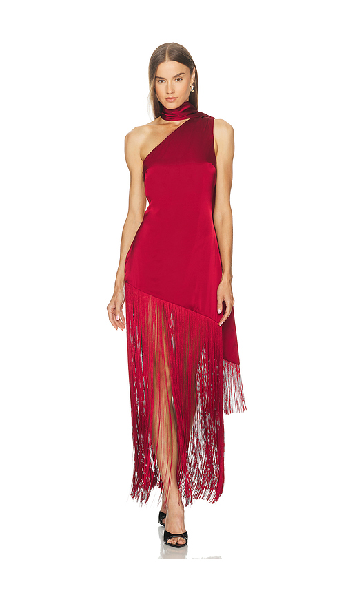 Michael Costello x REVOLVE Cassis Dress in Dark Red. XL also in L, M, S