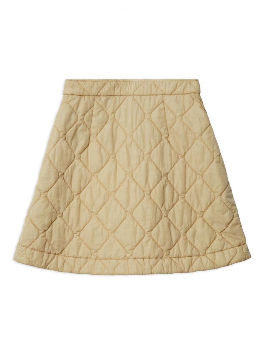 Beige Nylon Miniskirt
