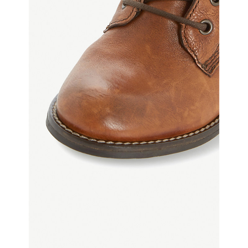Womens Tan-Leather Patsie Heeled Leather Ankle Boots