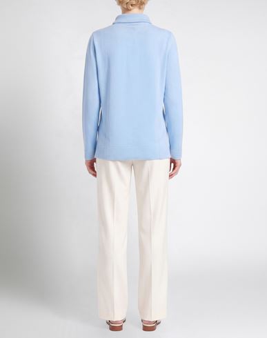Woman Turtleneck Light blue Size L Wool