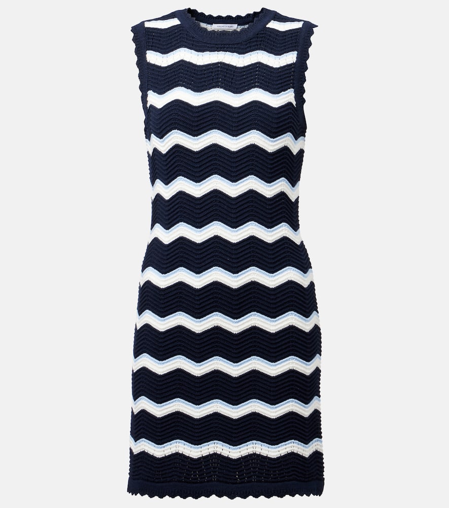 Templeton chevron cotton-blend minidress