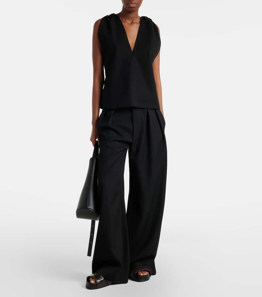 Cotton crêpe top