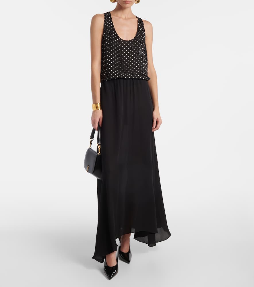 Wardrobe. NYC Flared silk midi skirt
