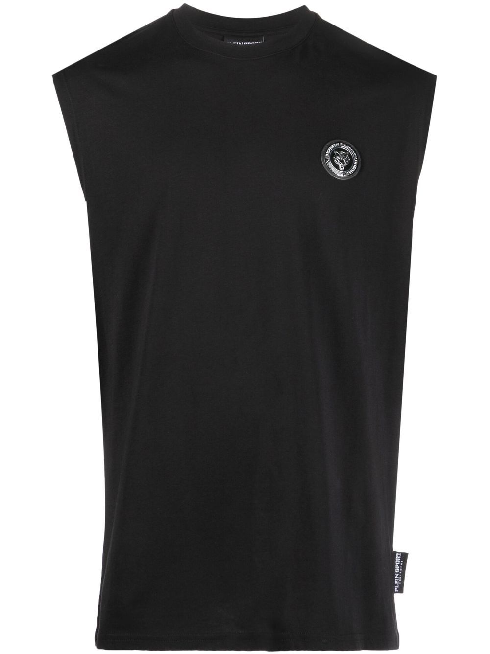 Plein Sport Statement logo-patch vest - Black
