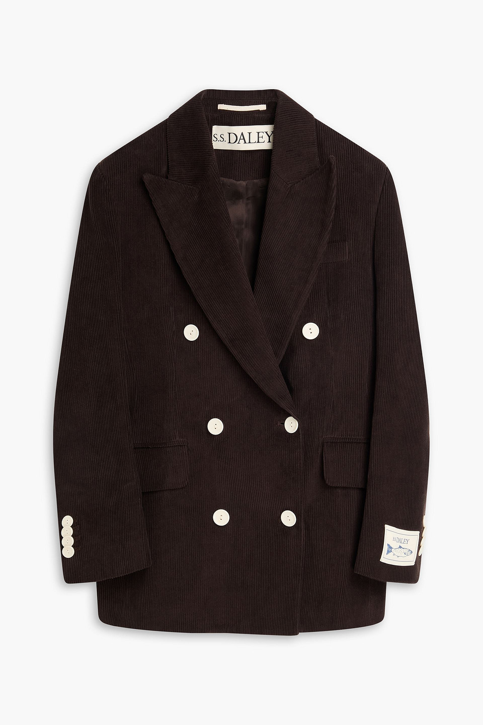 Eilidh double-breasted cotton-corduroy blazer - Brown - IT 46