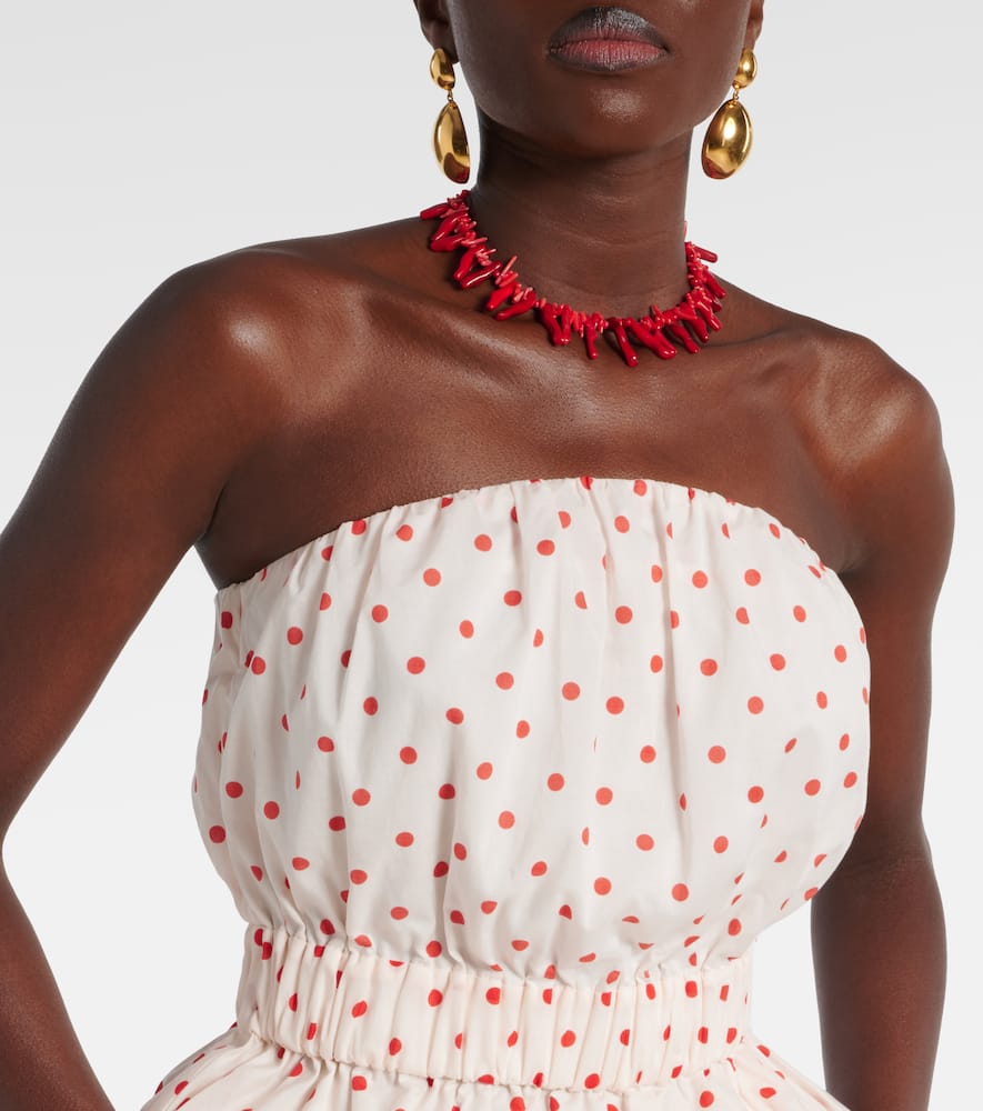 Aurelia polka-dot linen top