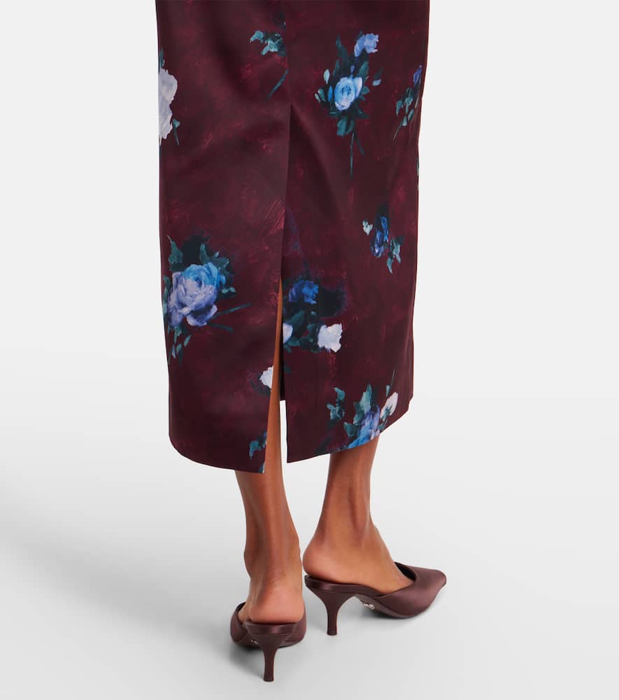 Floral duchesse cocktail dress