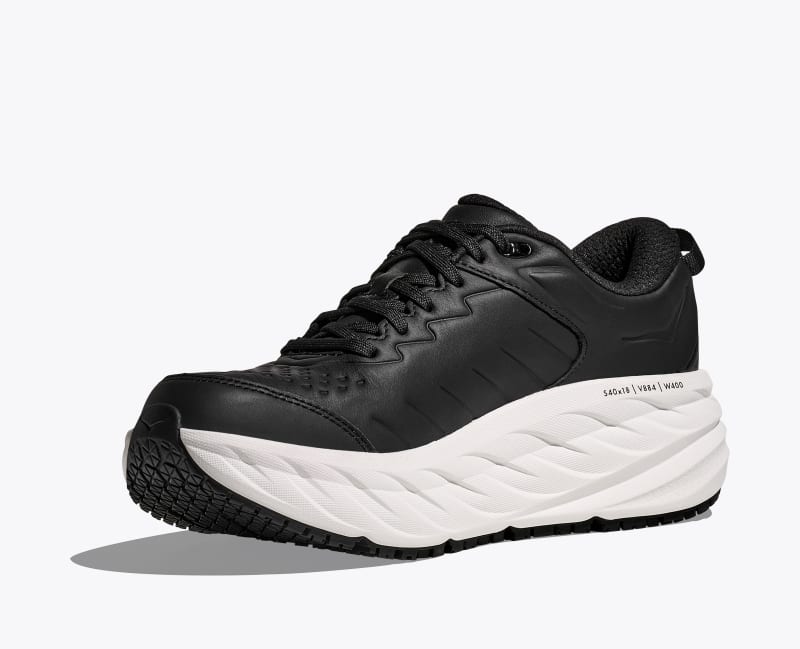 HOKA Men's Bondi SR Shoes in Carbon Black/White