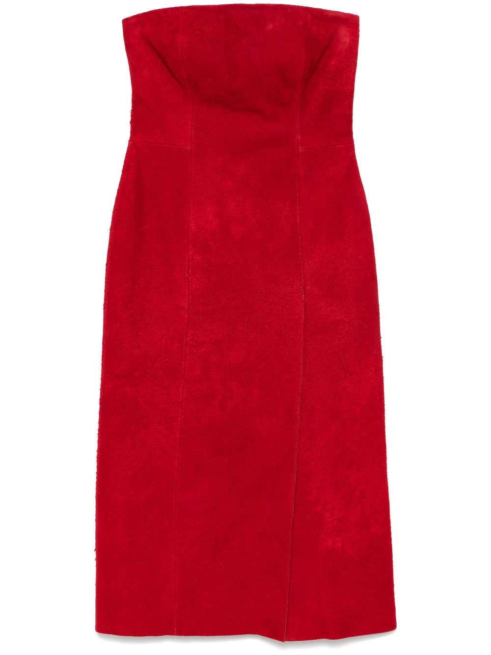Suede mini dress - Red