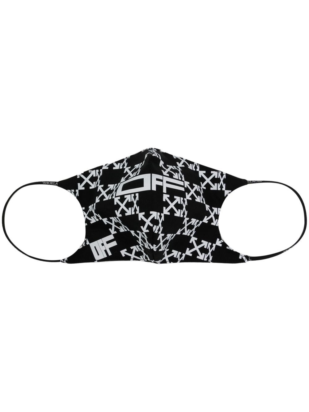 Arrows monogram-print face mask - Black