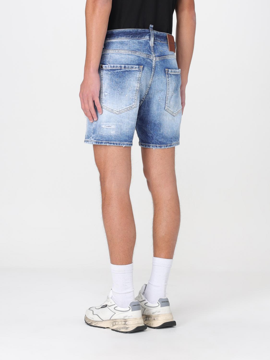 Distressed-effect shorts - Blue