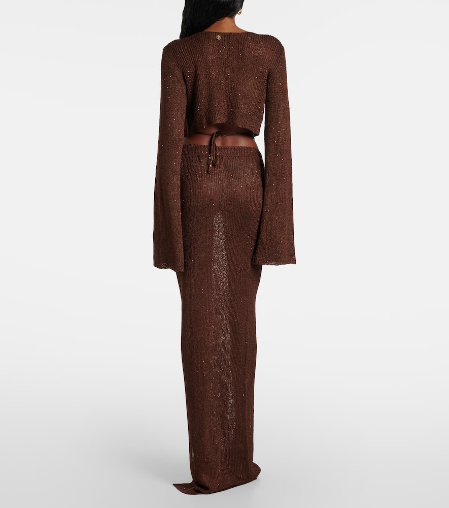 Alma sequined knitted cardigan