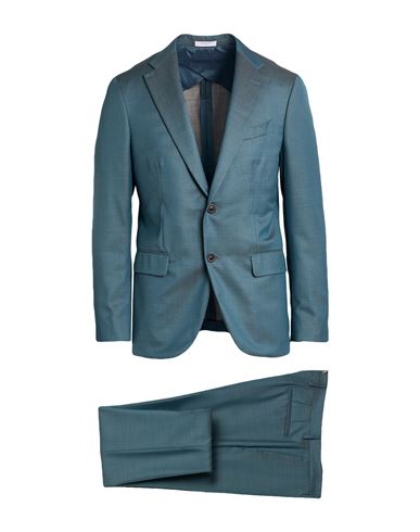 Man Suit Deep teal Size 38 Virgin Wool