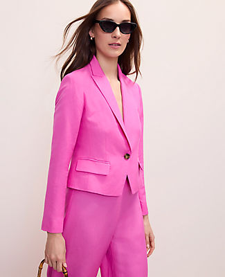 Ann Taylor The Modern Newbury Blazer in Linen Blend