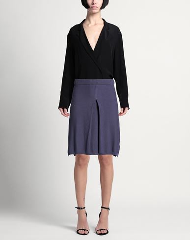 Woman Mini skirt Navy Size S Cotton, Polyamide