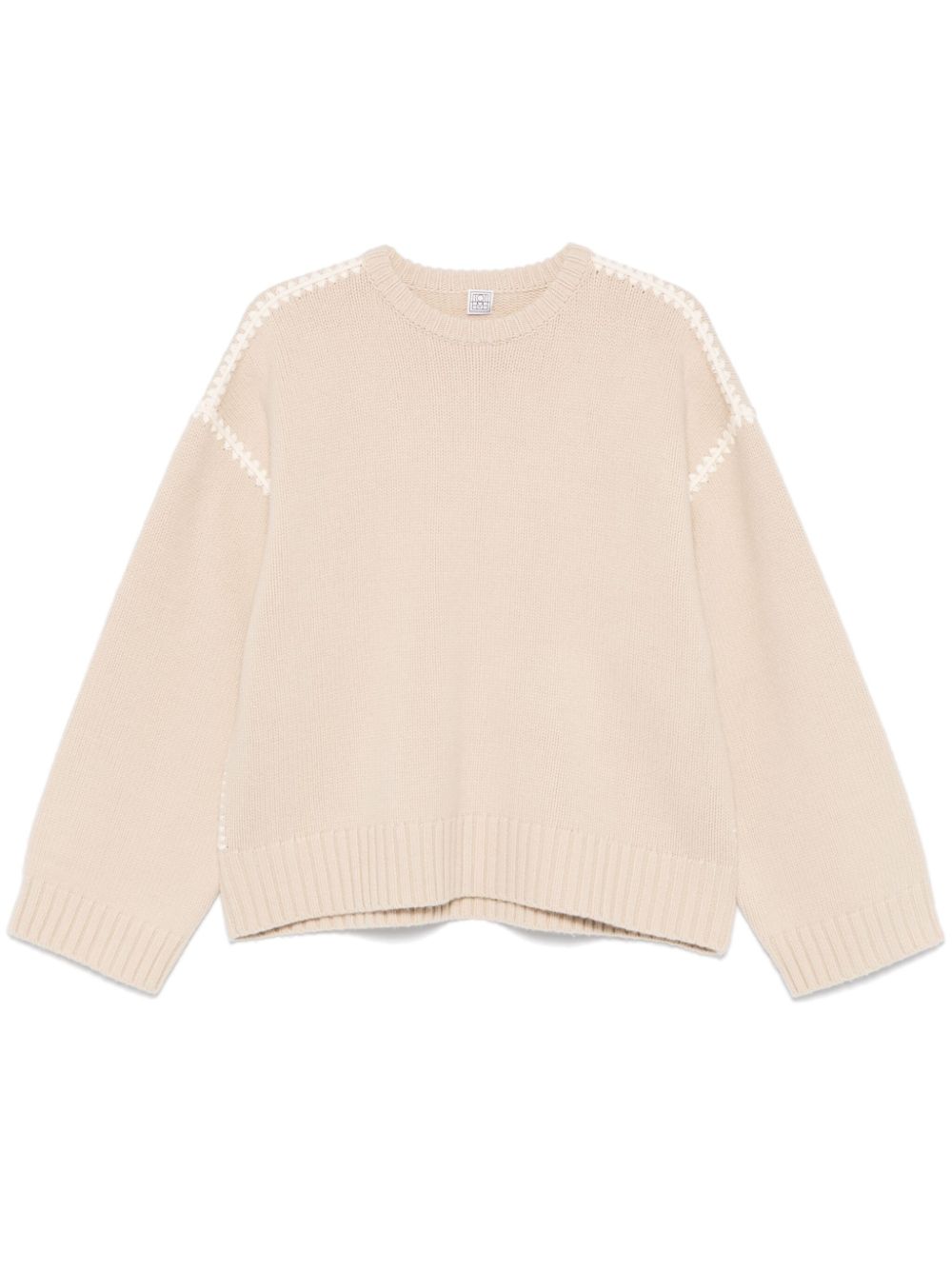-Pullover Con Ricami A Contrasto-Donna