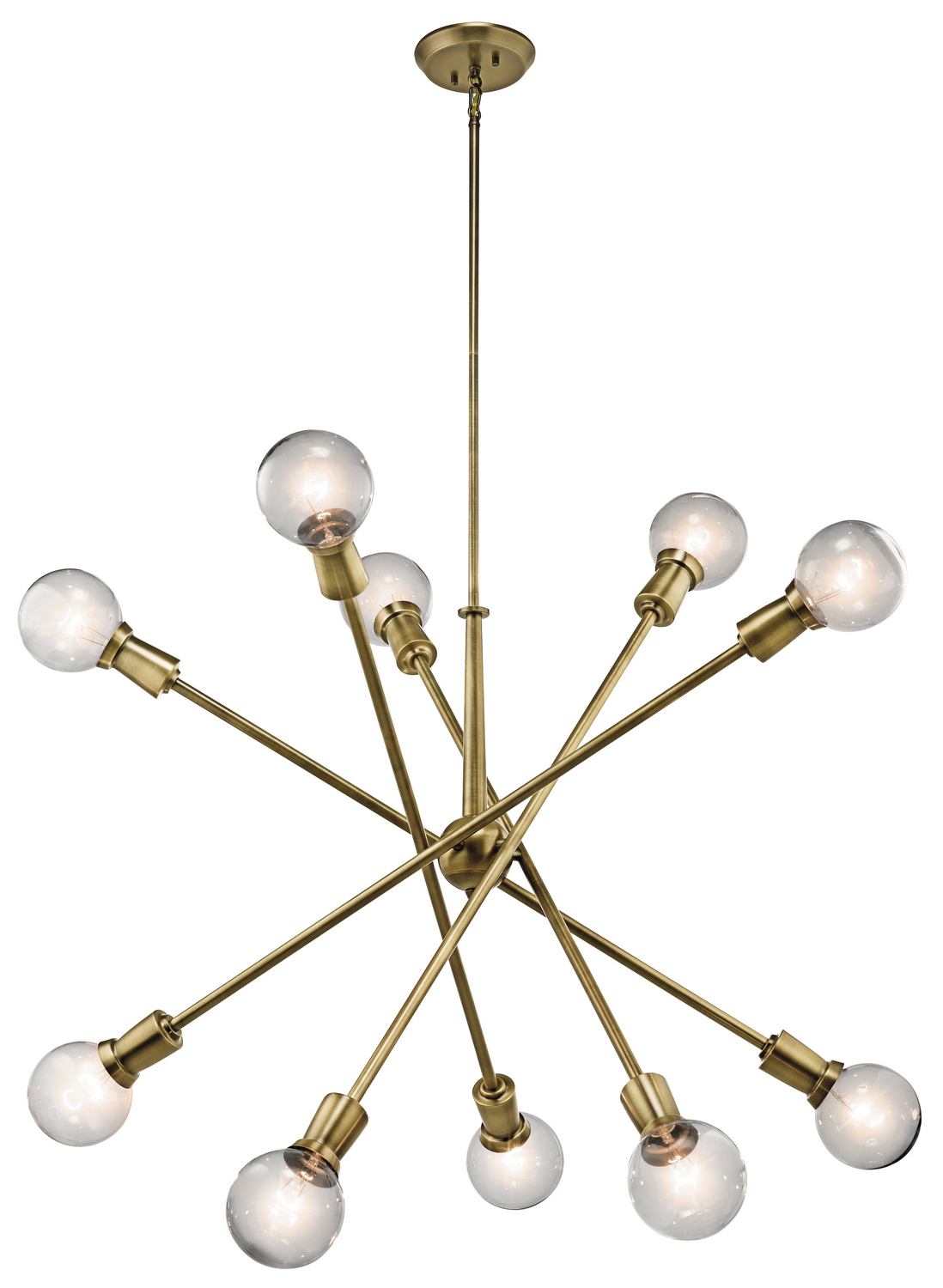 Armstrong 10-Light Large Chandelier in Natural Bra