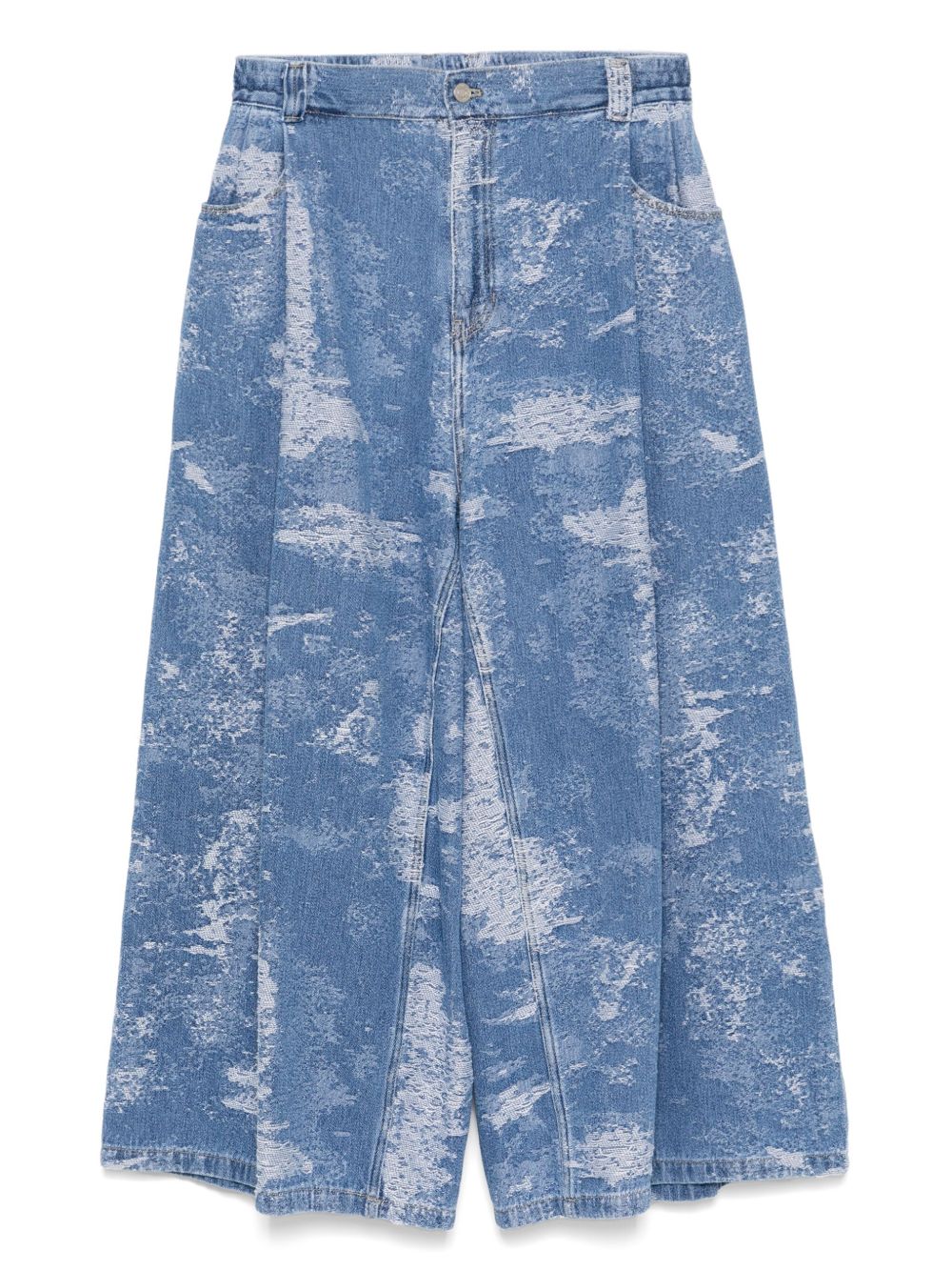 SONGZIO structured crop wide-leg jeans - Blue