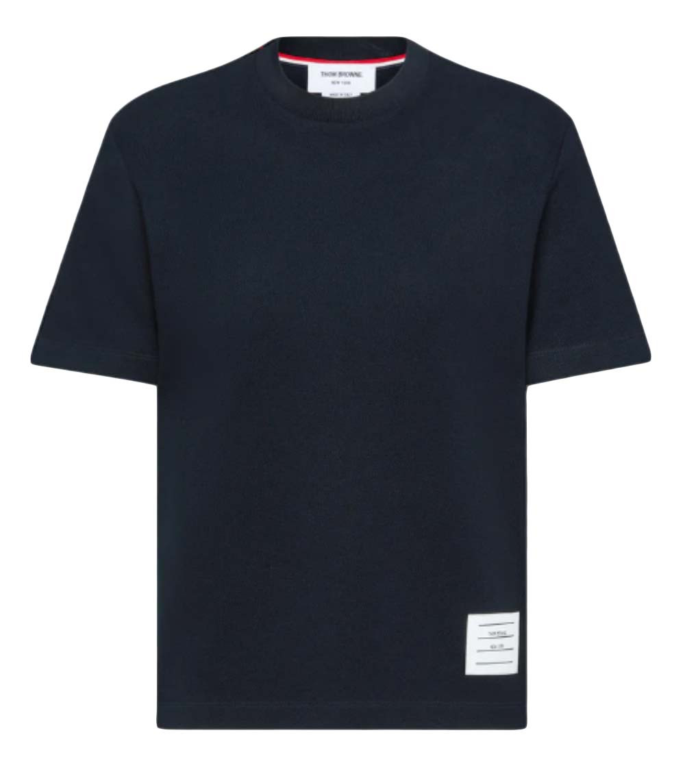 Thom Browne - short sleeve t-shirt engineered four bar stripe