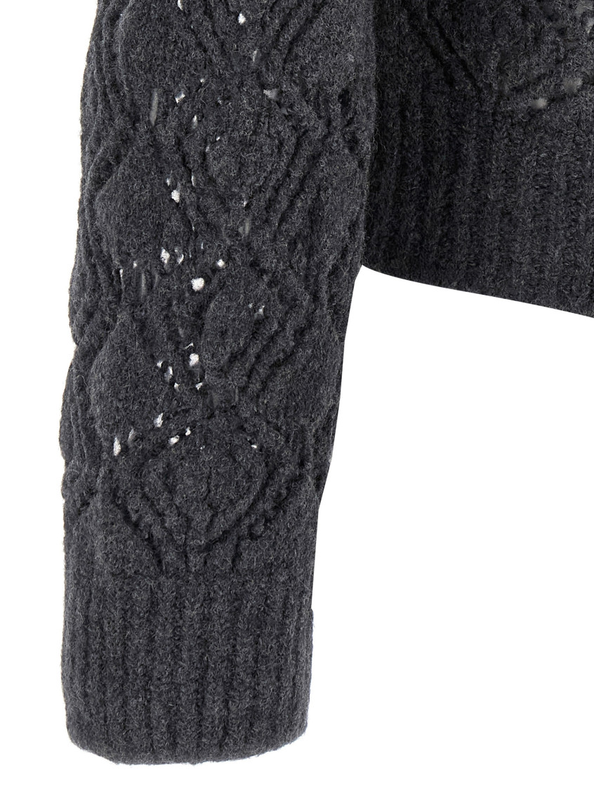 Openwork Wool Cardigan