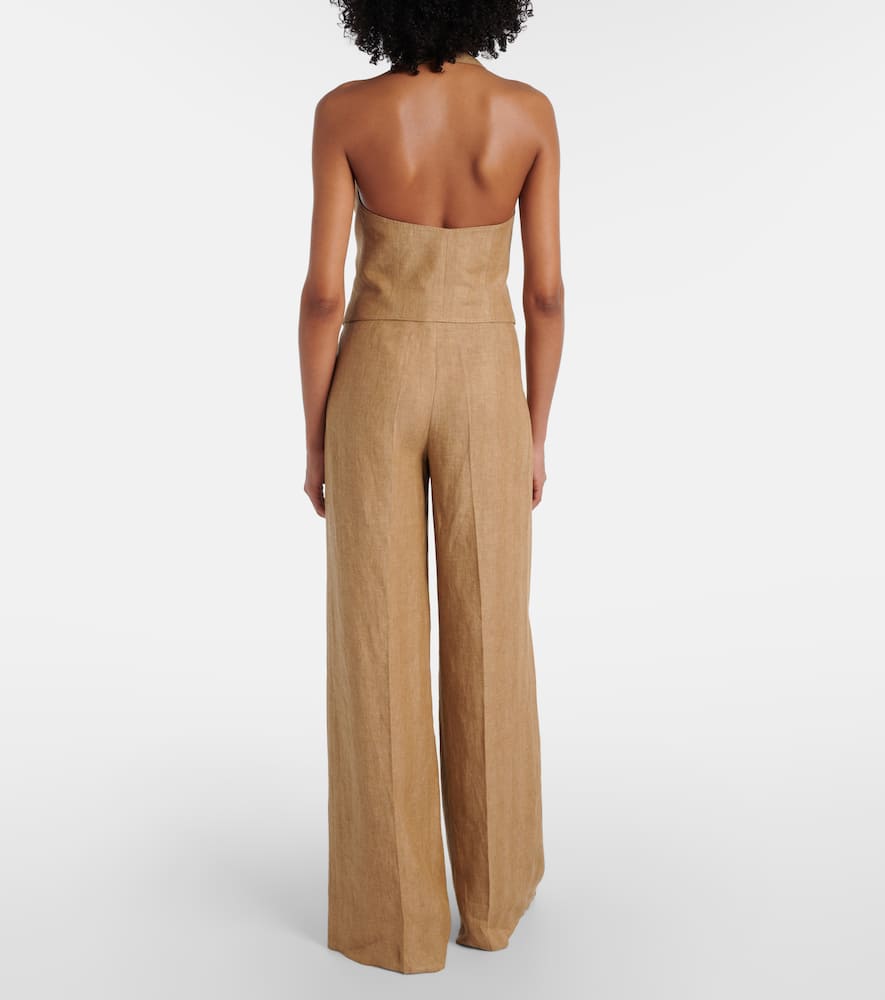 Sauro open-back linen vest