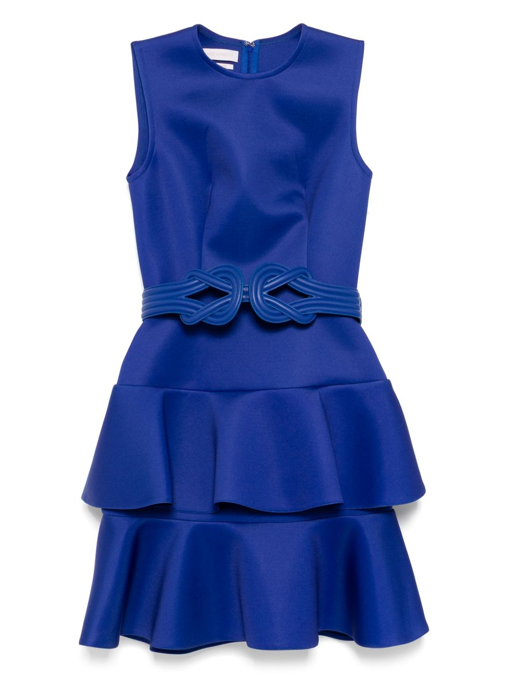 Ruffled mini dress - Blue