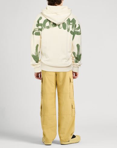 Man Sweatshirt Cream Size XL Cotton