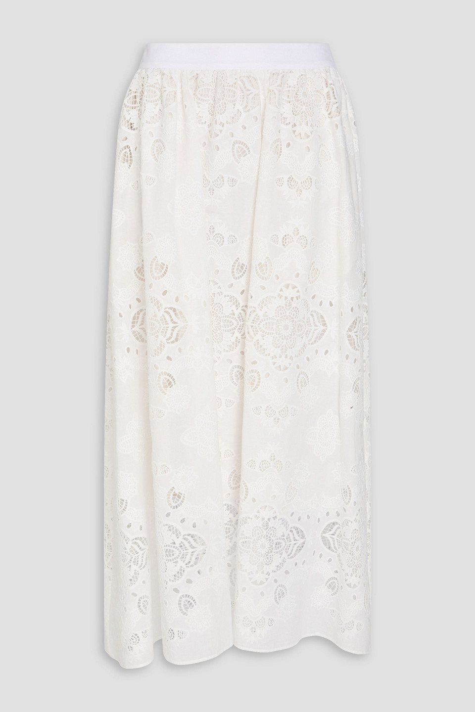 Rhea broderie anglaise midi skirt - White - UK 10