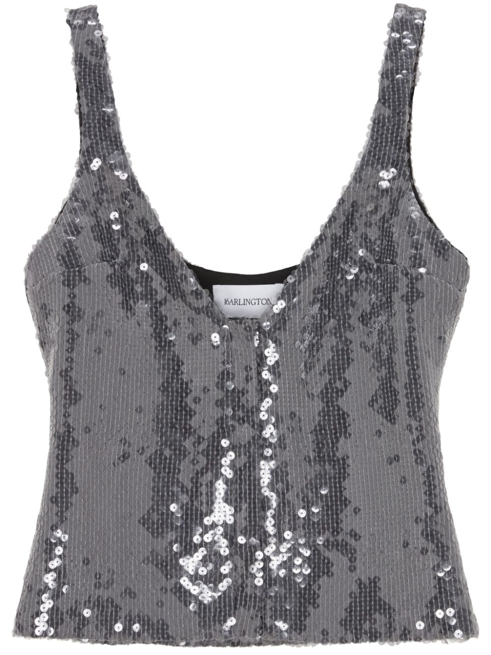 Devereau sequin-embellished top - Silver