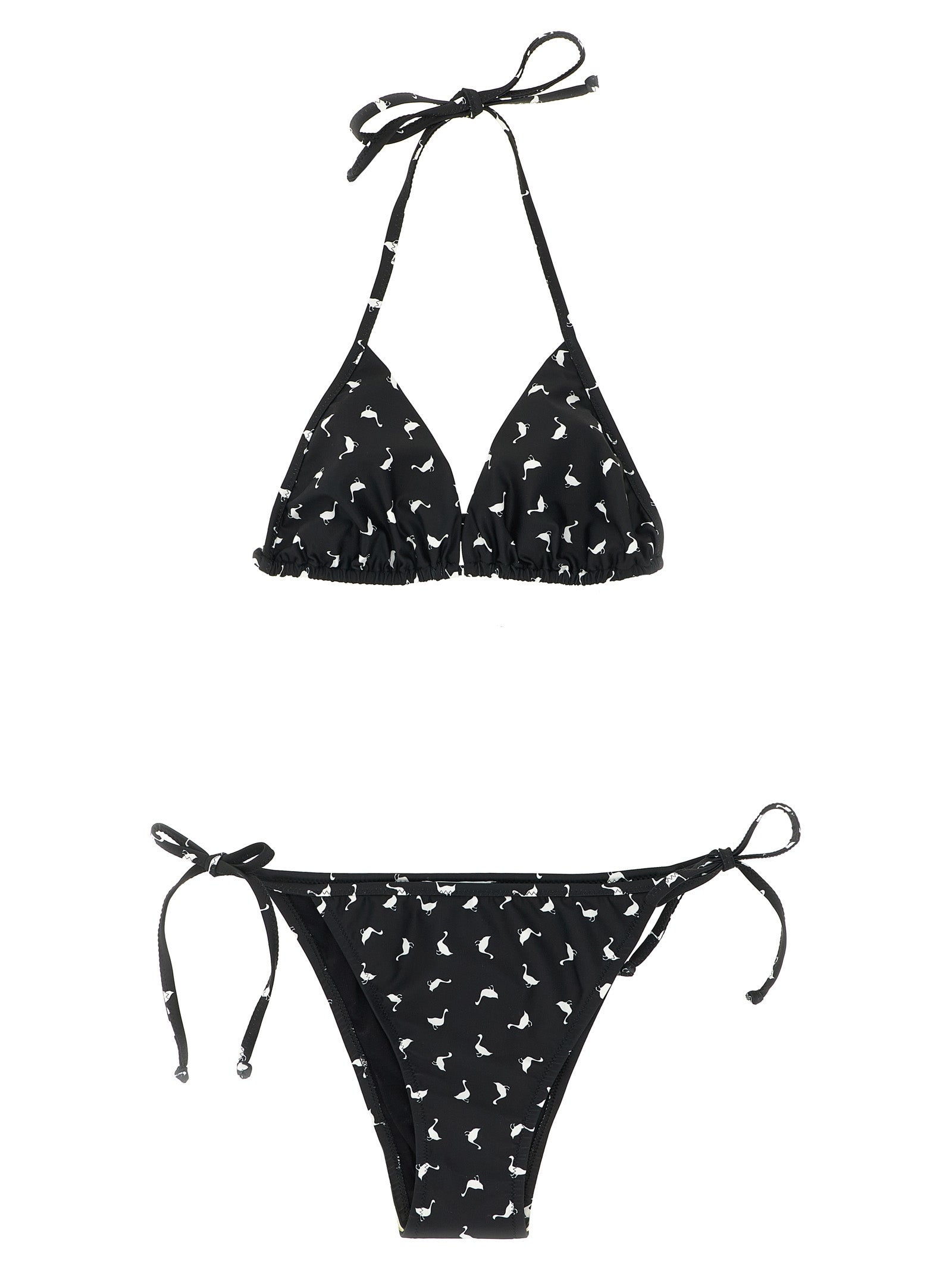 Goose Print Bikini — Black