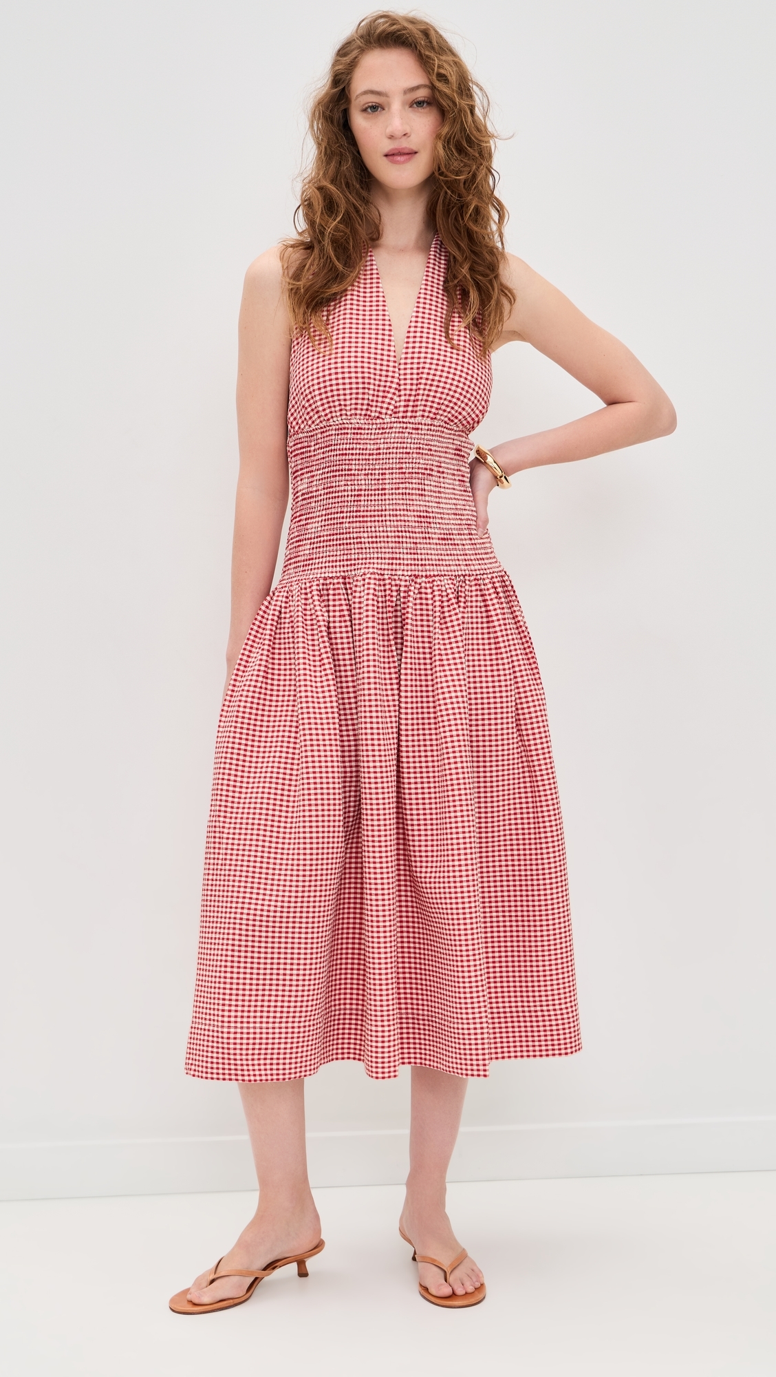 Margeaux Halter Dress Red