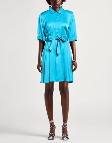 Woman Mini dress Turquoise Size 12 Viscose