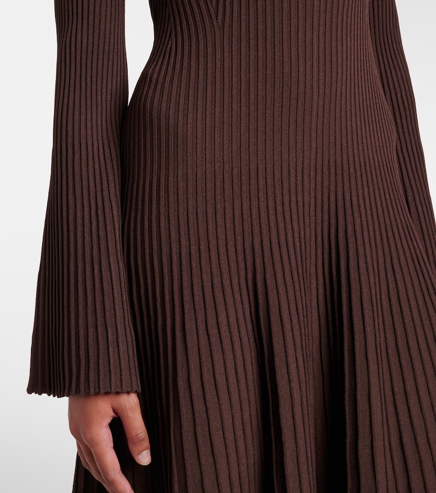 Genna ribbed-knit midi dress