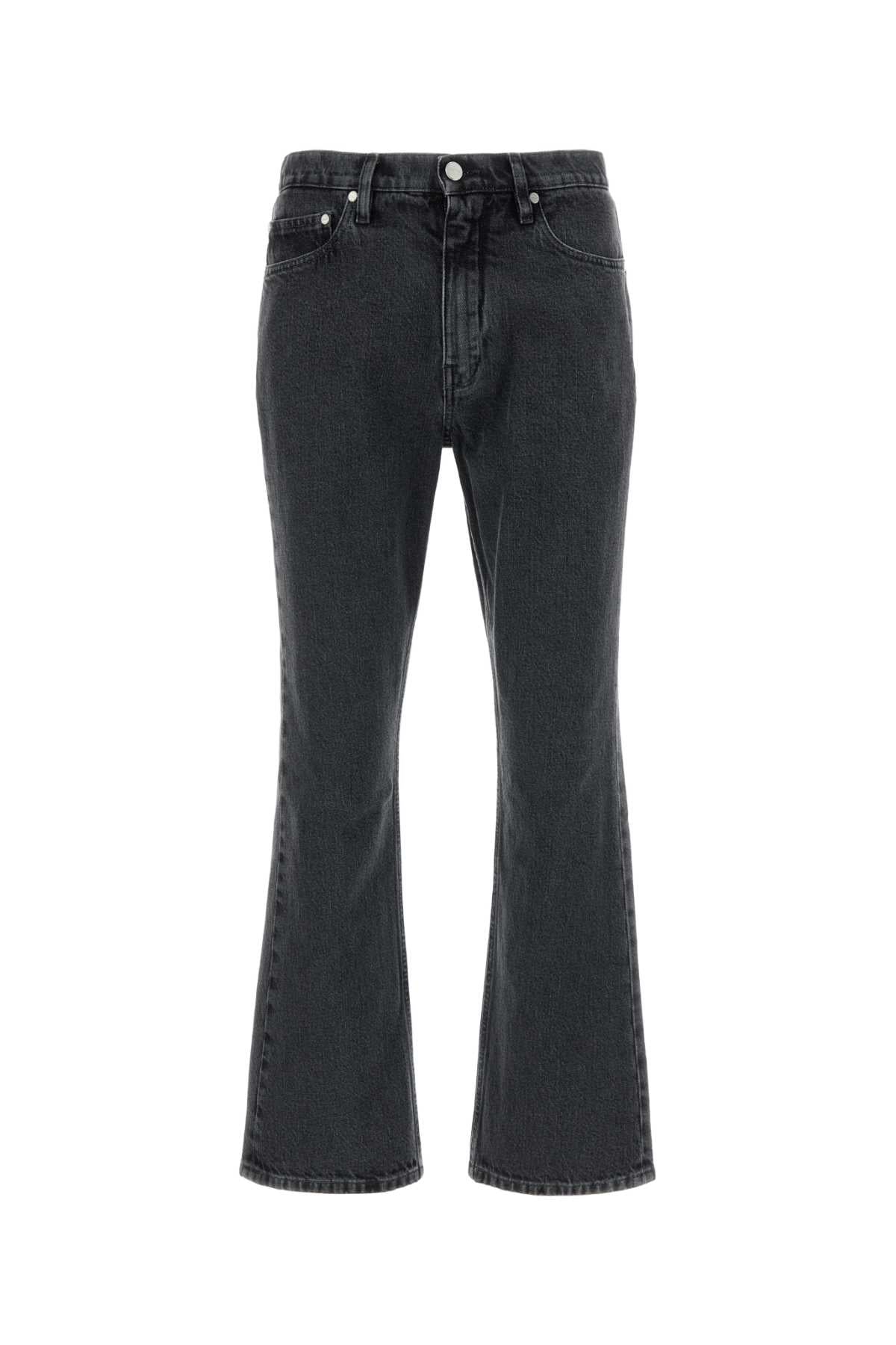 Flared Cotton Jeans — Gray