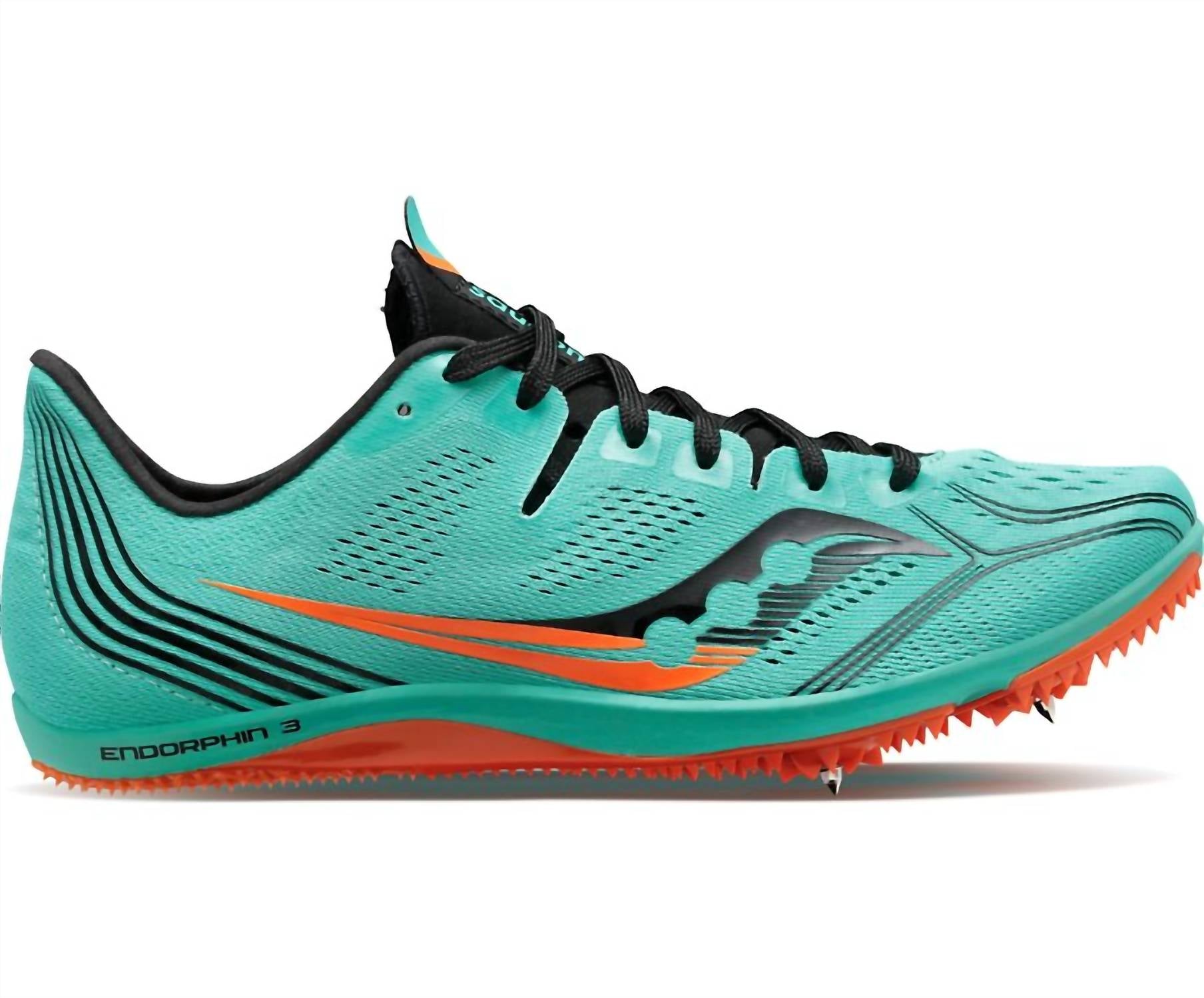 Women's Endorphin 3 Spikes Shoes In Cool Mint/black