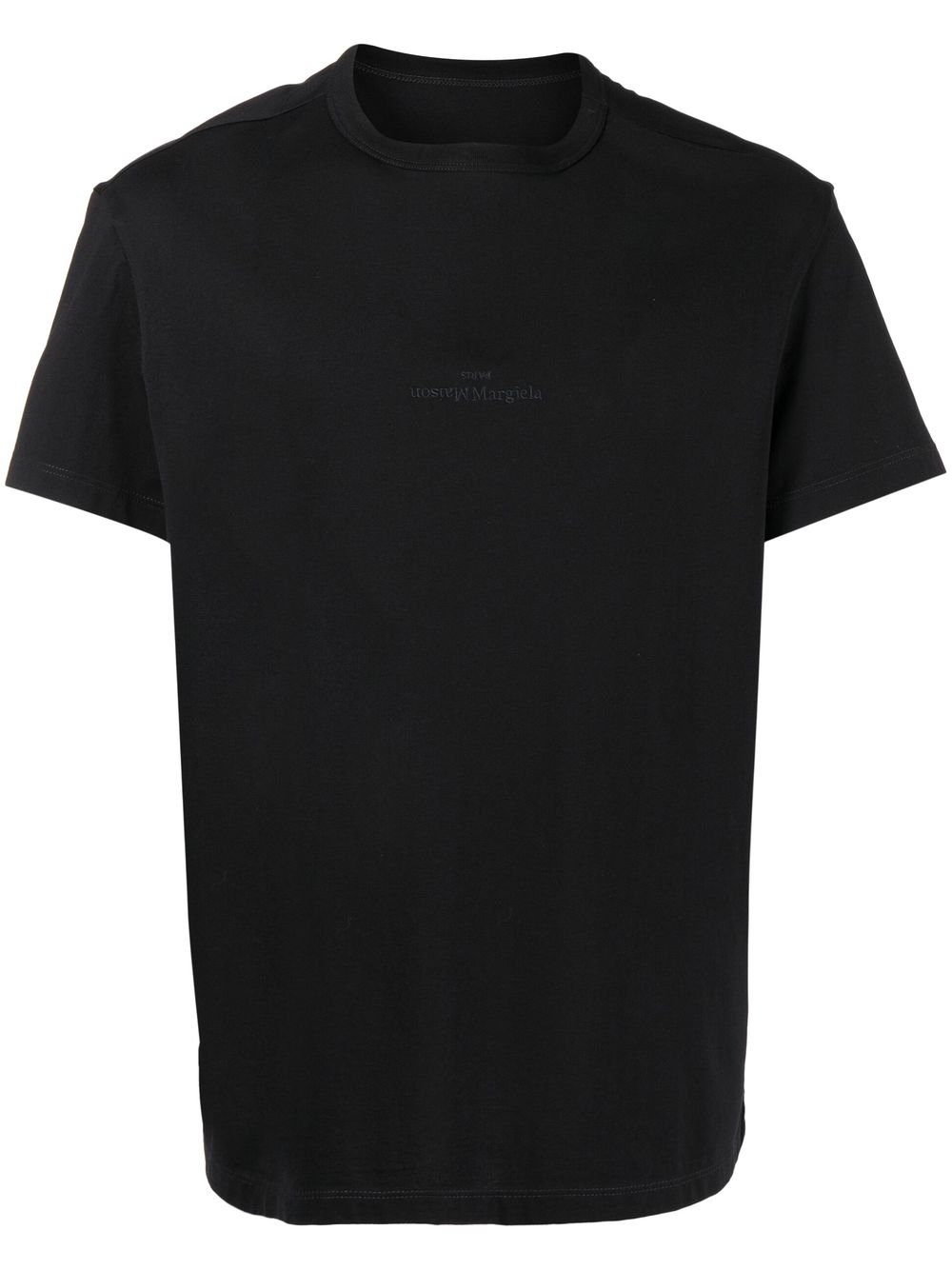 Embroidered-logo short-sleeve T-shirt - Brown