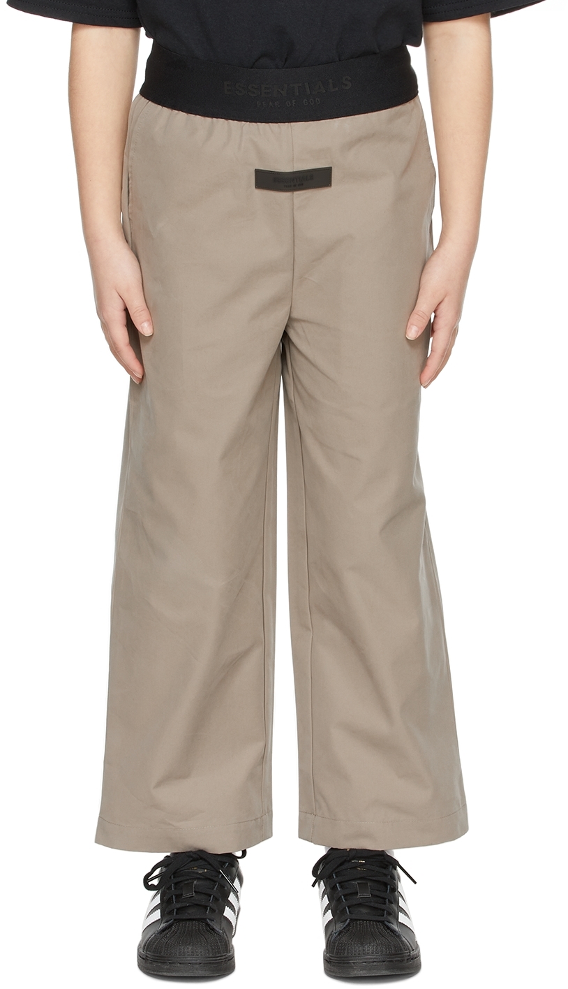 Kids Taupe Relax Slacks
